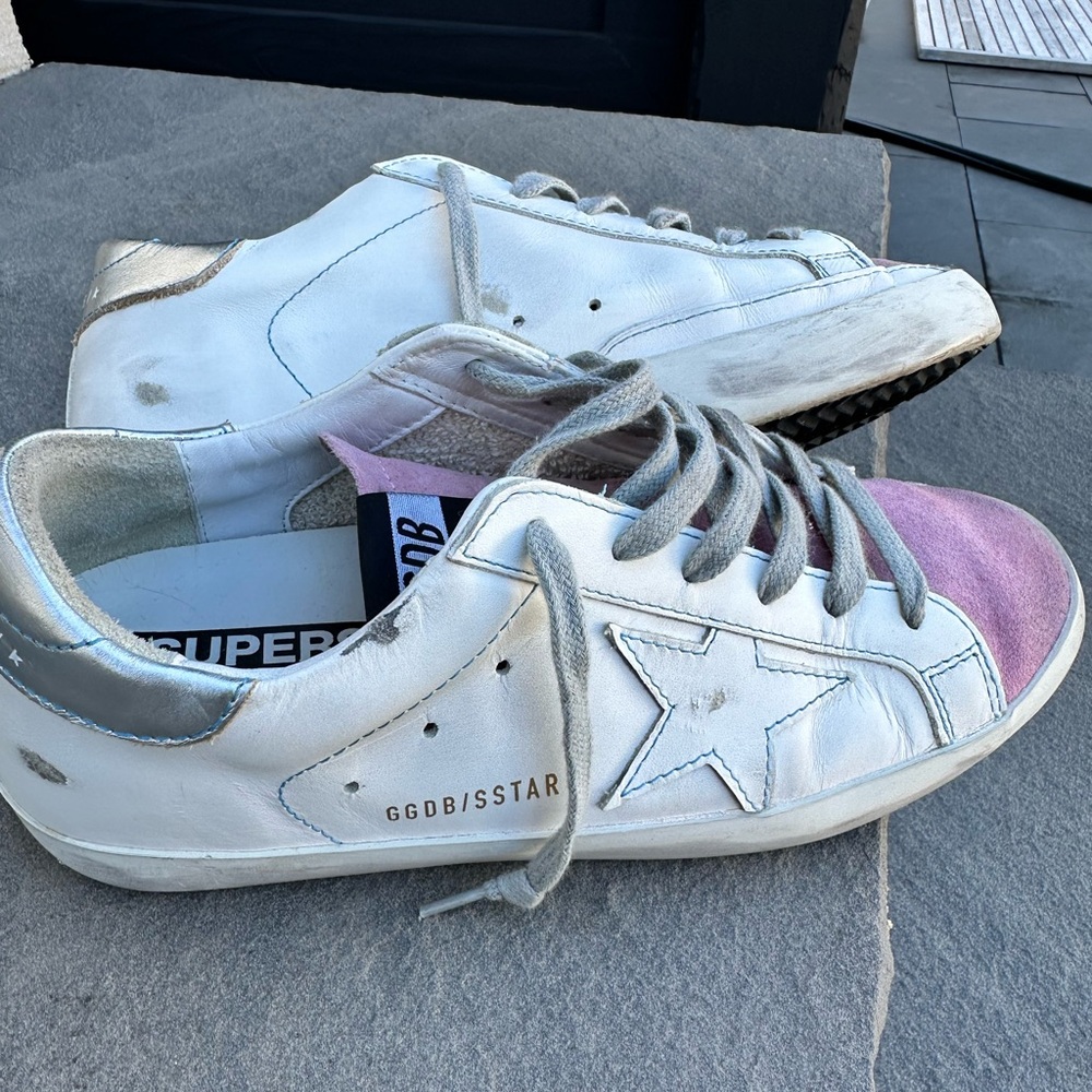 Golden Goose Superstar Sneakers with Pink and White Accents - Picture 4 of 7